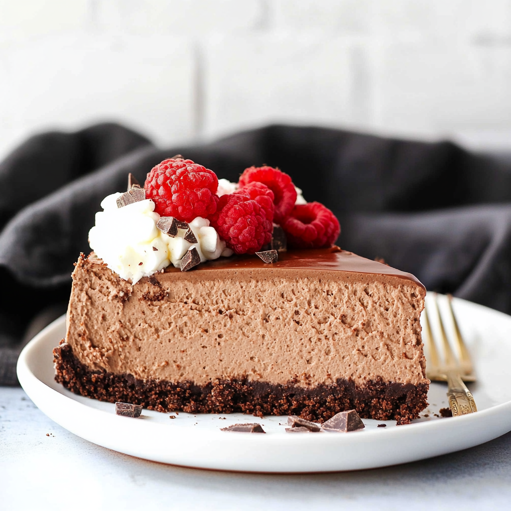 No Bake Chocolate Cheesecake