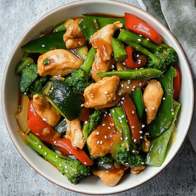 Quick Ginger-Garlic Chicken and Vegetable Stir-Fry