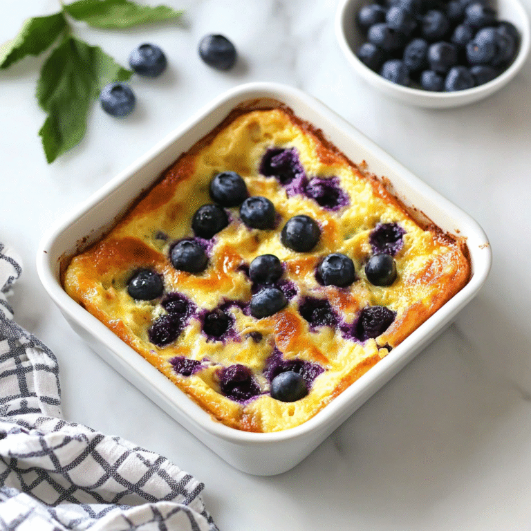 Delicious Blueberry Egg Bake