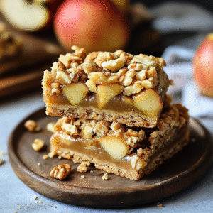 Apple Walnut Crumble Bars