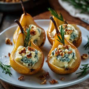 Elegant Blue Cheese Stuffed Pears