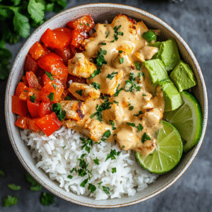 Creamy Coconut Chicken Rice Bowl