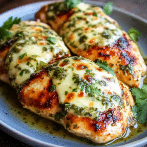 Grilled Salsa Verde Pepper Jack Chicken