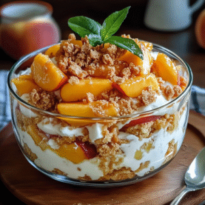 Peach Cobbler Cheesecake Salad
