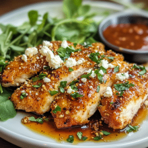 Crispy Hot Honey Feta Chicken