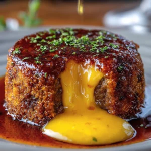 Cheeseburger Lava Cake (Molten Melt Bomb)