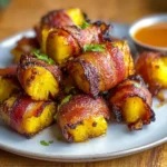 Easy Bacon Wrapped Pineapple Recipe Air Fryer Best Air Fryer For Bacon Wrapped Pineapple Quick Bacon Pineapple Bites Air F...