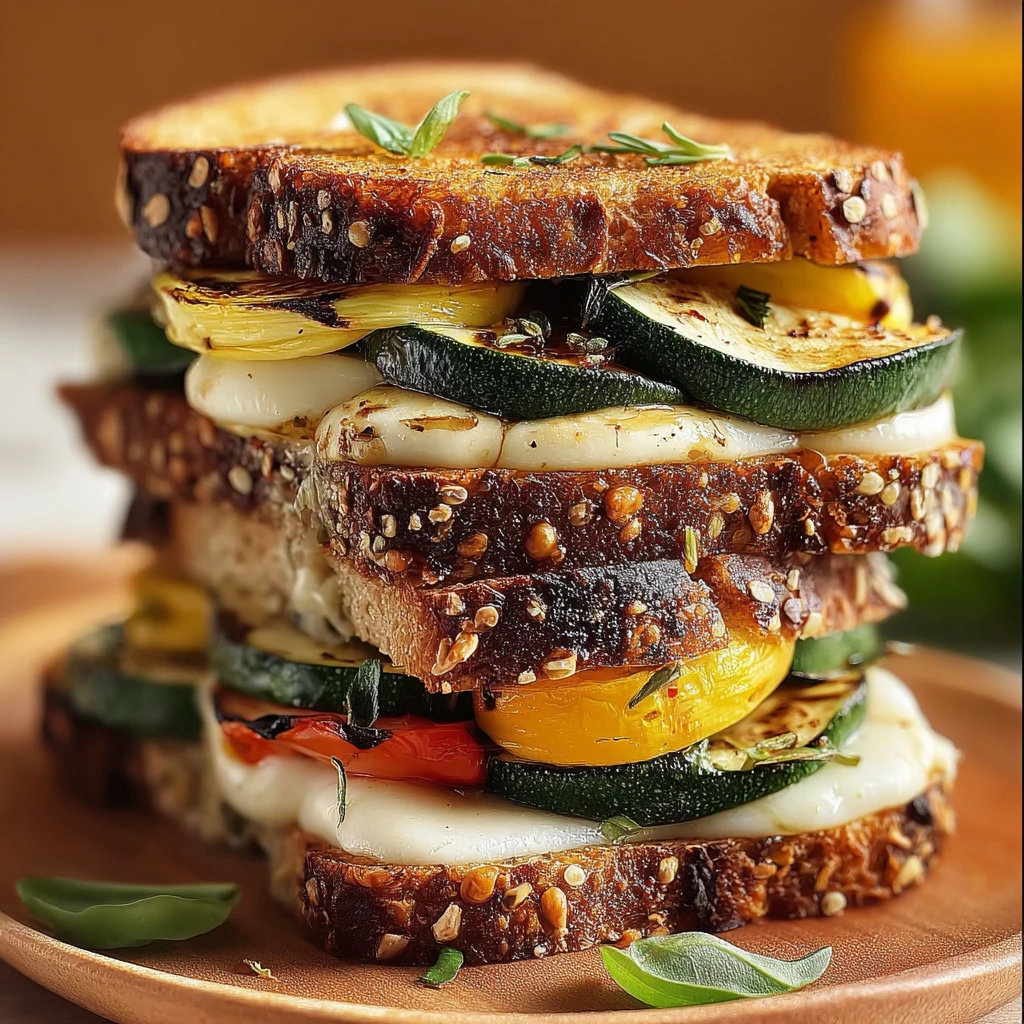 Easy Grilled Veggie Mozzarella Sandwich Recipe Best Cheese For Grilled Vegetable Sandwich Quick Grilled Mozzarella Veggie ...