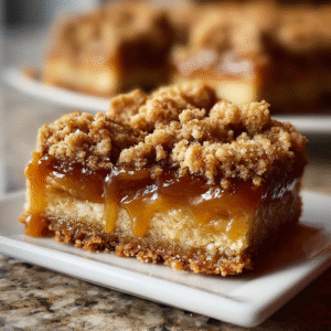 Delicious Salted Caramel Apple Crumble Bars Fall Treat