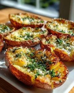 Irresistible Crispy Garlic Herb Roasted Potato Skins