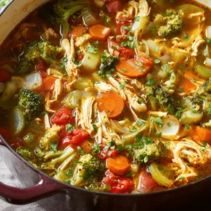 Chicken & Vegetable Mexican-Style Soup with Cilantro: A Comforting, Flavor-Packed Dinner