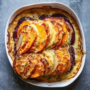 Delicious Cheesy Root Vegetable Gratin Recipe for Comfort Food