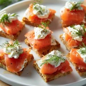 Delicious Smoked Salmon Canapes