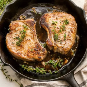 Savory Cast Iron Skillet Pork Chops Made Perfectly Juicy