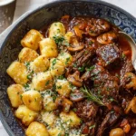 Beef Ragu Parmesan Gnocchi Mushrooms