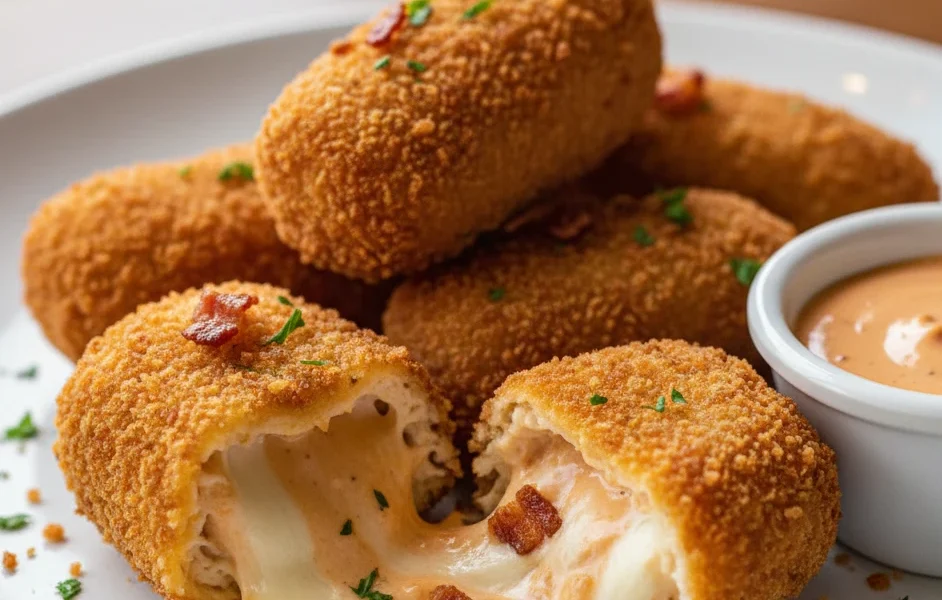 Cheesy Buffalo Chicken Beef Bacon Mozzarella Bombs