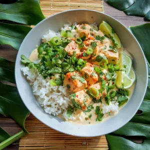 Coconut Chicken Rice Bowl: A Delicious Tropical Delight