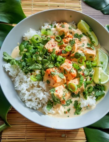 Coconut Chicken Rice Bowl Delicious Tropical Delight