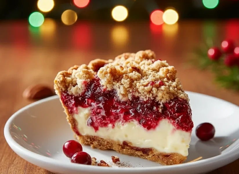 Cranberry Cream Cheese Crumble Pie Delicious