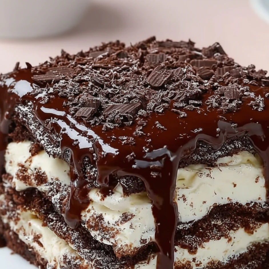 Decadent Brownie Lasagna