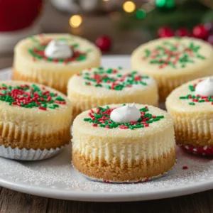 Delicious Mini Christmas Cheesecakes Recipe for the Holidays