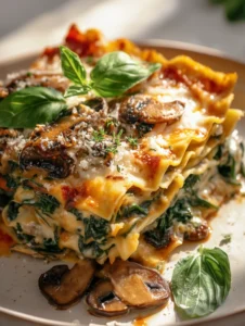Delicious Mushroom and Spinach Lasagna Recipe to Savor