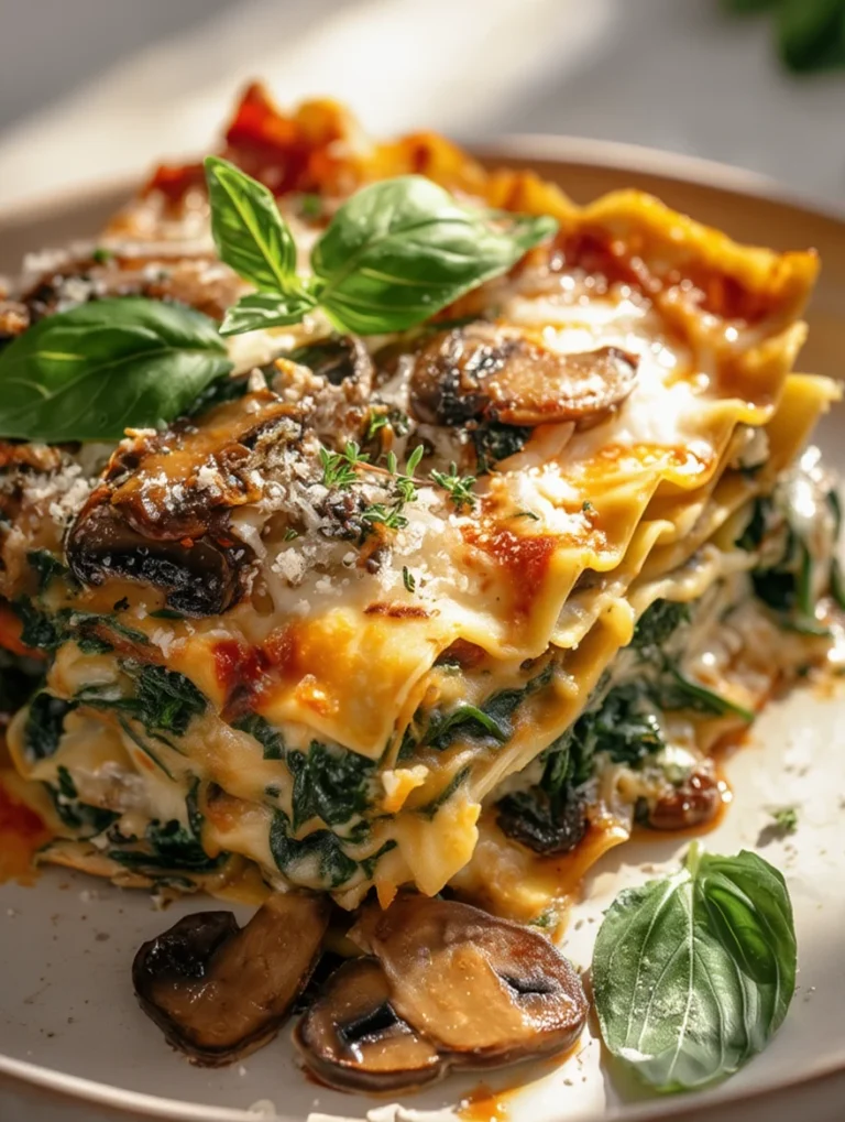 Delicious Mushroom Spinach Lasagna Recipe Savor