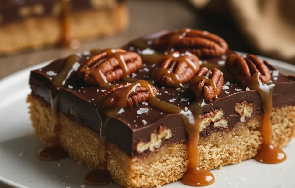 Turtle Bars Recipe Deliciously Treat