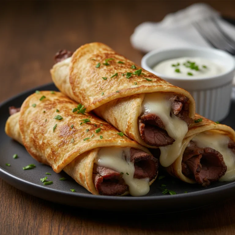 French Dip Tortilla Rollups