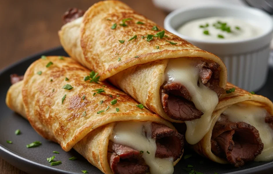 French Dip Tortilla Rollups