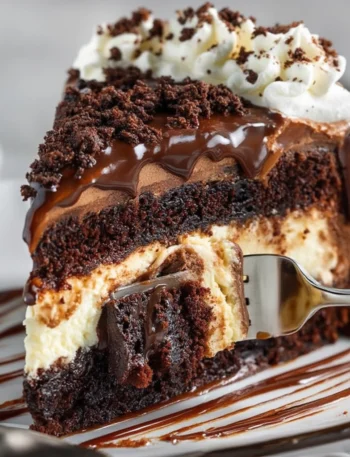Heavenly Hot Fudge Sundae Brownie Cheesecake