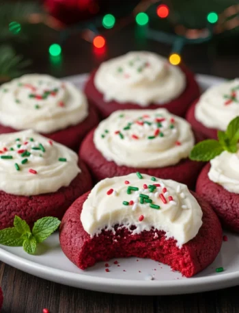 Mouthwatering Red Velvet Cream Cheese Thumbprint Cookies