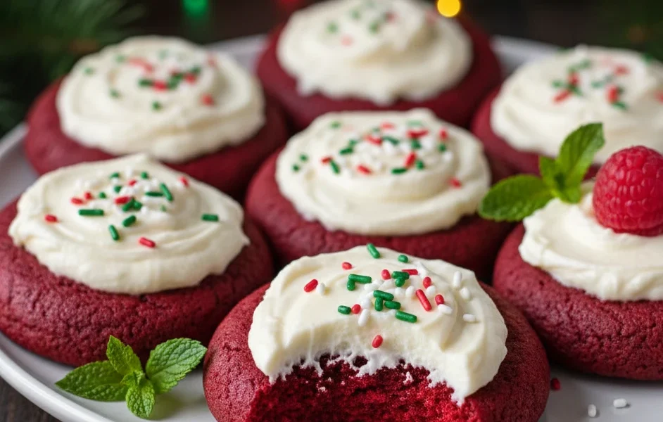 Mouthwatering Red Velvet Cream Cheese Thumbprint Cookies