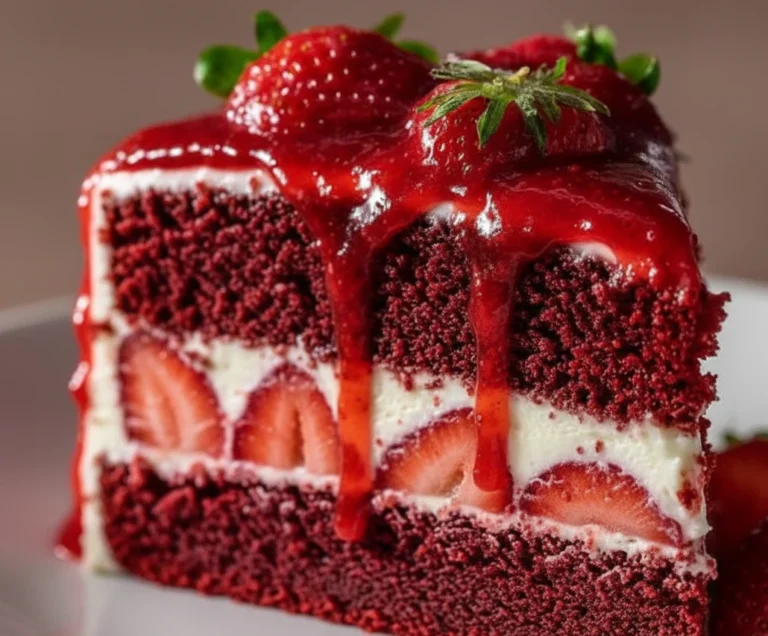 Red Velvet Strawberry Cheesecake