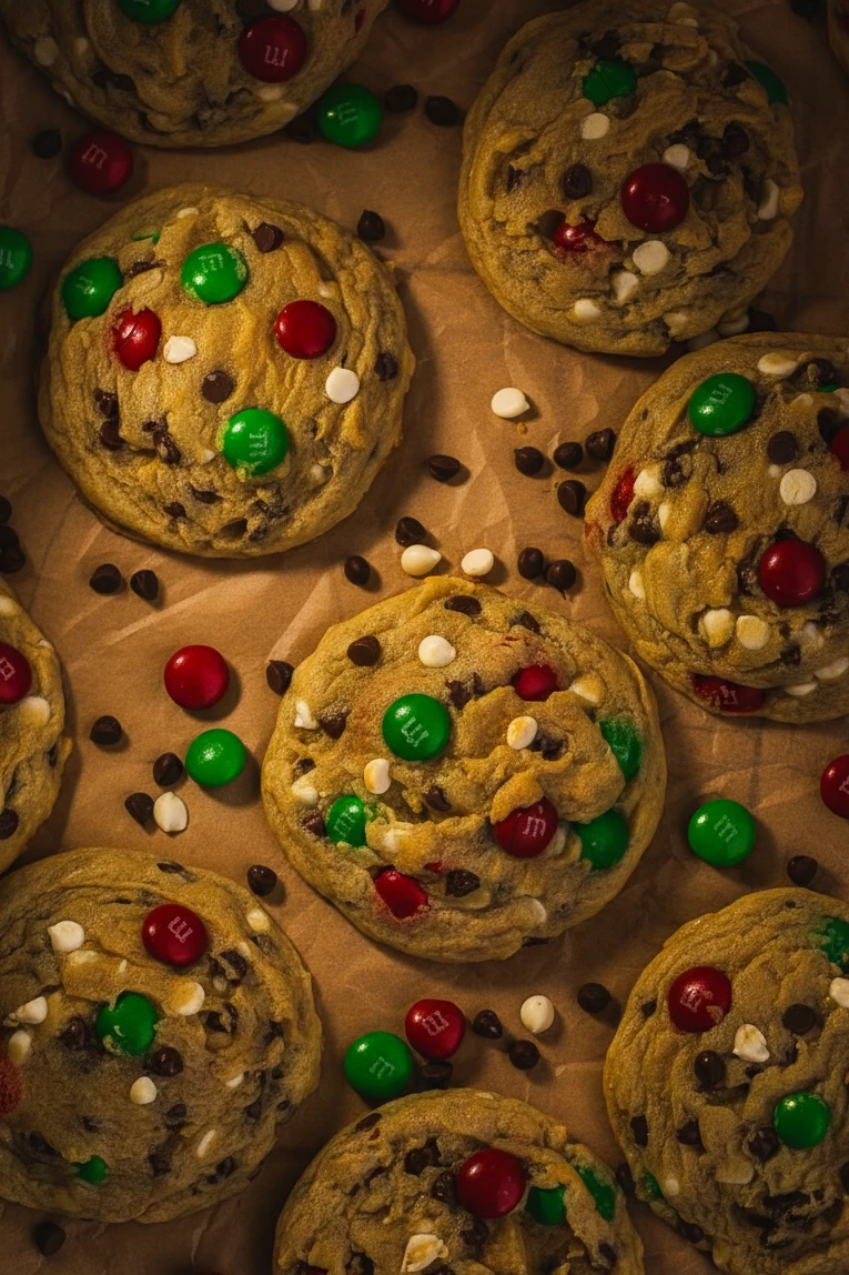 Santa M&M Cookies