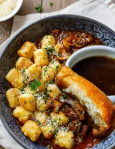 Slow Cooker French Dip Sandwiches with Garlic & Mushrooms