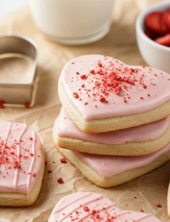 Strawberry Shortbread Cookies