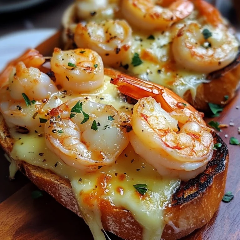 Cheesy Garlic Bread Shrimp Grilled Cheese