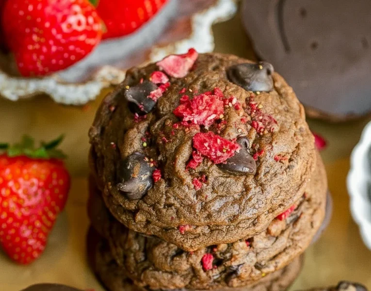Chocolate Covered Strawberry Cookies