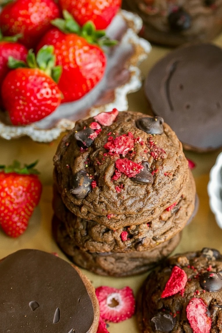 Chocolate Covered Strawberry Cookies