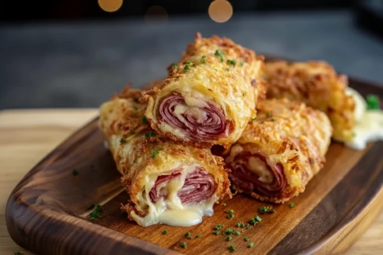 Keto Crispy Reuben Roll Ups