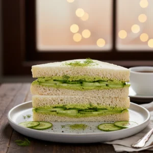 Matcha Cucumber Tea Sandwich: A Fresh Vegan Delight