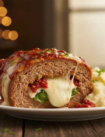 Stuffed Italian Meatloaf Cozy Cheesy Dinner Delight