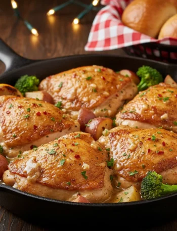 Texas Roadhouse Style Garlic Butter Chicken Skillet